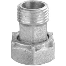 Штуцер для бытовой техники никелированный 1/2″ВР х 3/8″УР без резиновой прокладки Б2705КА(нк)