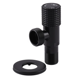 Кран кутовий кераміка SOLOMON EXCLUSIVE 1/2″X3/4″ 989 BB (BLACK/BLACK) ( 1шт.)