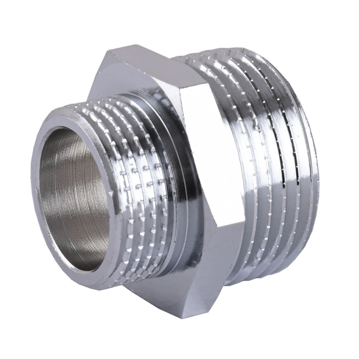 Ниппель SOLOMON 1/2"х3/8" ЗЗ хром 8208