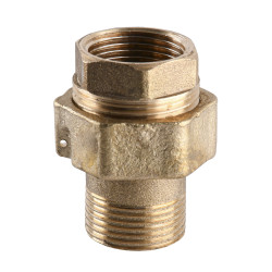 Сгон американка прямая латунная 3/4″ВР х 3/4″УР литейная с паранитовой прокладкой 1503Б