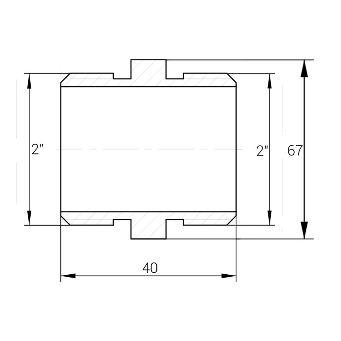 Ниппель 2″ЗЗ никелированный NN882S OPTIMUM