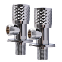!!Набір кранів кутових кераміка PROFESSIONAL EXCLUSIVE 1/2″X1/2″ 9999 CHROME (1уп.)