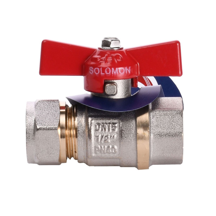Кран шаровый SOLOMON 16х1/2” 1184 внутр. резьба