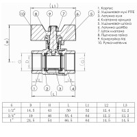 Кран шаровой прямой SOLOMON 1″ ВВ КБ PN40 В1007
