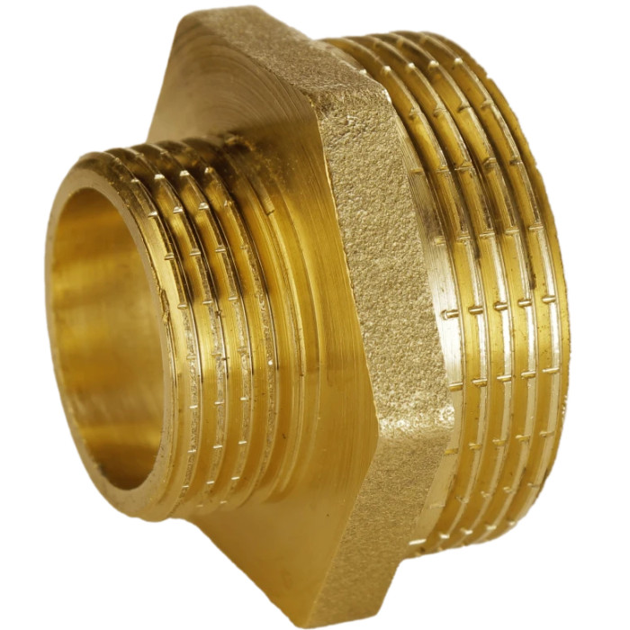 Ніпель редукційний 1 1/2″х 1″ЗЗ латунний А0509А