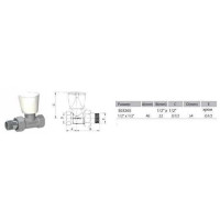 Кран для радиатора прямой ARCO 1/2″ вентильный 503265