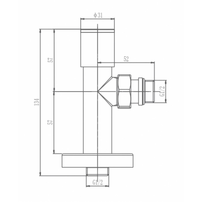 Комплект дізайн кранов ARTTIDESIGN подовжений 1/2” x 1/2” чорний матовий (Кр.Уг.Уд.Чр)