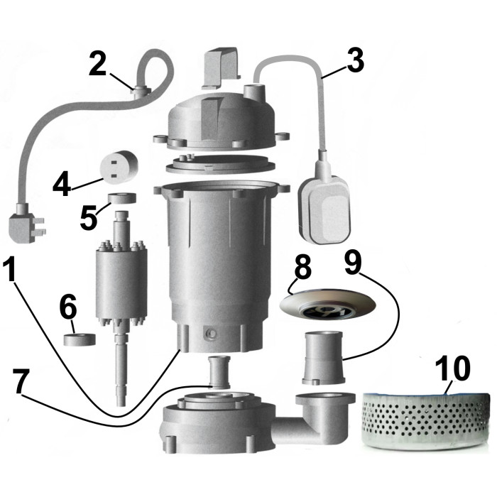 Насос дренажний VOLKS pumpe QDX8-30 1,5кВт