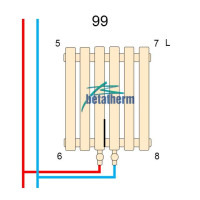 Дизайнерський вертикальний радіатор Betatherm Quantum 1 1800/365 (BQ 1180/09 9005M 99)