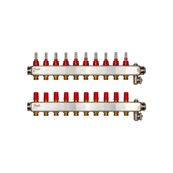 Колектор Danfoss SSM-3F з витратомірами 10+10