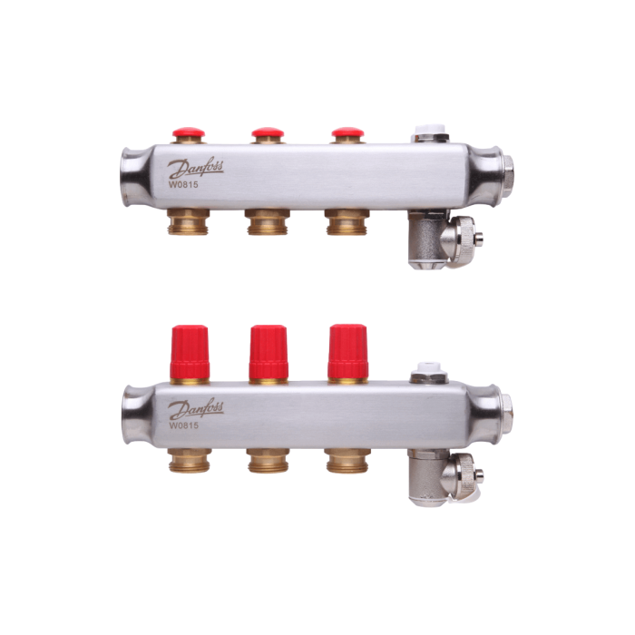 Колектор Danfoss SSM-3F з термоклапанами 3+3