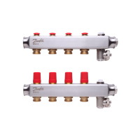 Колектор Danfoss SSM-3F з термоклапанами 4+4 (088U0804)