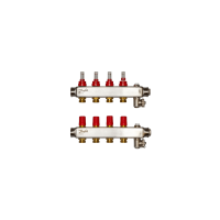 Колектор Danfoss SSM-3F з витратомірами 4+4 (088U0754)