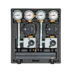 Насосна група Kombimix с Grundfos Alfa 2L 15-60, 2 змішувальних контура (26101.1)
