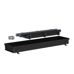 Внутрішньопідлоговий конвектор Carrera SEV (Black) 250.2250.90 Electro 220 + вент. DC 24V (SEV_B_25/225/09_E)