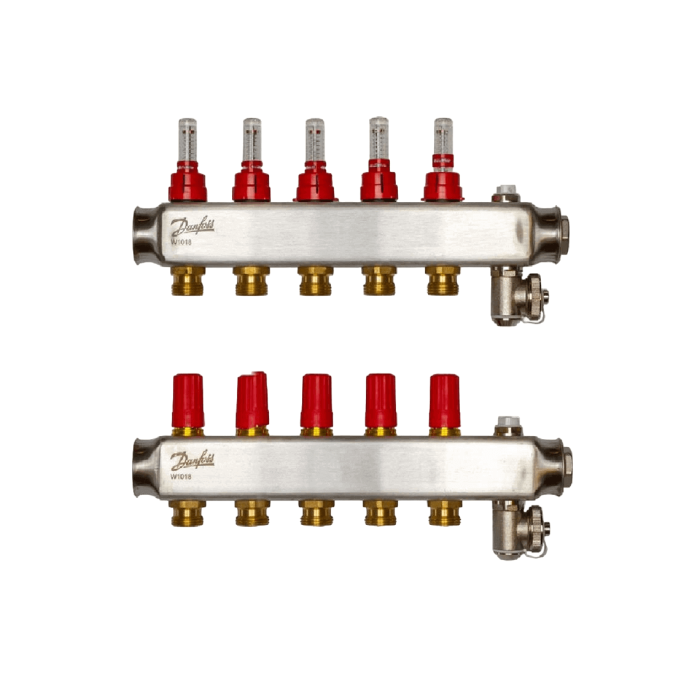 Колектор Danfoss SSM-3F з витратомірами 5+5