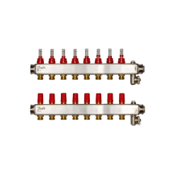 Колектор Danfoss SSM-3F з витратомірами 8+8 (088U0758)