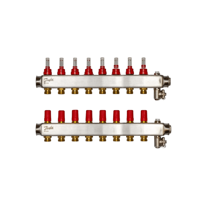 Колектор Danfoss SSM-3F з витратомірами 8+8