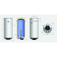 Водонагрівач Eldom Eureka 80 SLIM  2x1.0 kW  WV08039D (000002569)