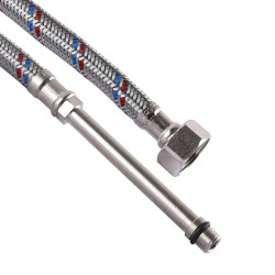 Шланг для змішувача Solomon (нерж.) М8х1/2″ 0,6м HY6201A LONG-штуцер 70мм  SH2006