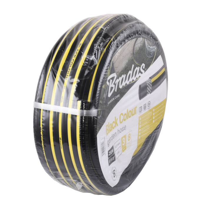 Шланг для поливу BLACK COLOUR 1/2″ 20м, Bradas Польща чорний WBC1/220