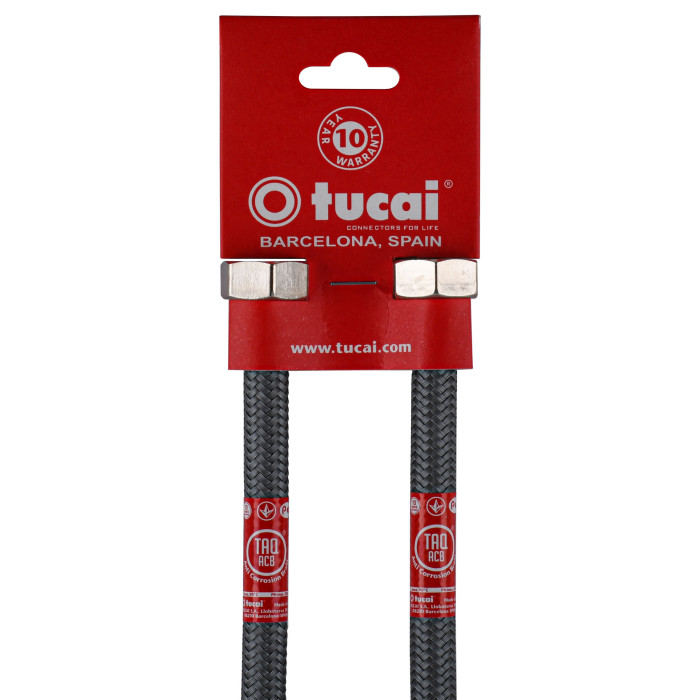 Шланг для змішувача TUCAI М10х1/2″ 0,8м АНТИКОРОЗІЯ TAQ GRIF AСB 206222 ПАРА