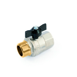 Кран кульовий General Fittings NK 1/2" зовнішня-внутрішня різьба метелик