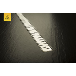 Душовий канал МСН з нержавіючою кромкою, решітка Медіум, комбінований сифон DN50, h80 мм, L950 мм
