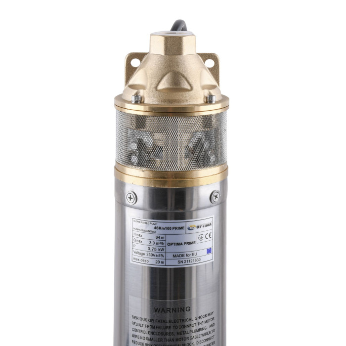 Насос свердловинний вихровий OPTIMA 4SKm100 PRIME 0.75кВт + кабель 20м+пульт