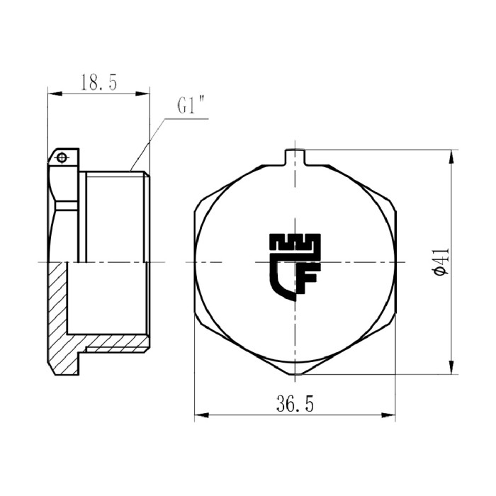 Заглушка SD Forte 1" ЗР SF35325 (SF35325)