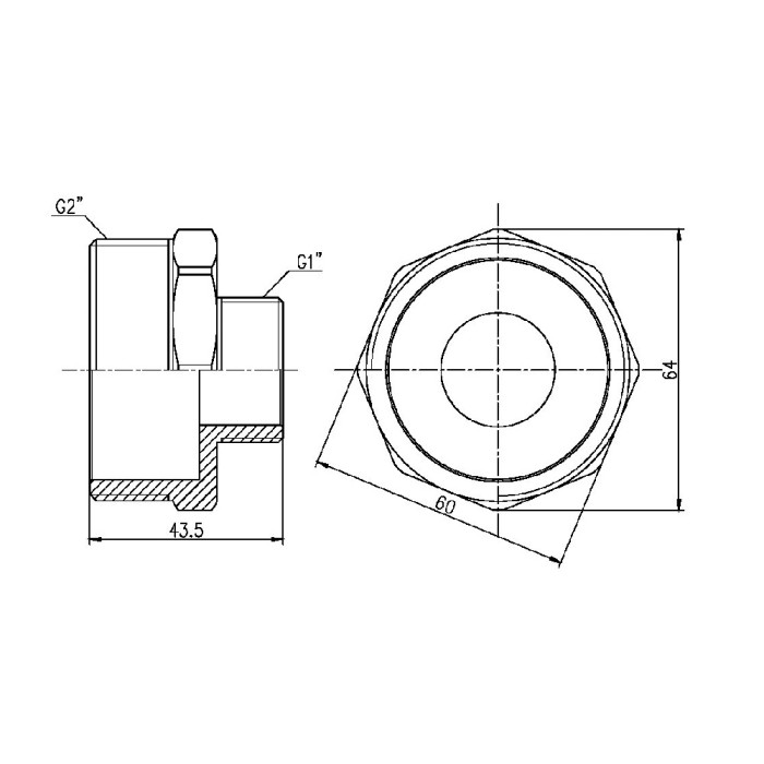 Ніпель редукційний SD Forte 2"х1" SF3595025 (SF3595025)