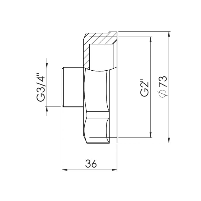 Переход SD Forte 2"х3/4" ВЗ SF3605020 (SF3605020)