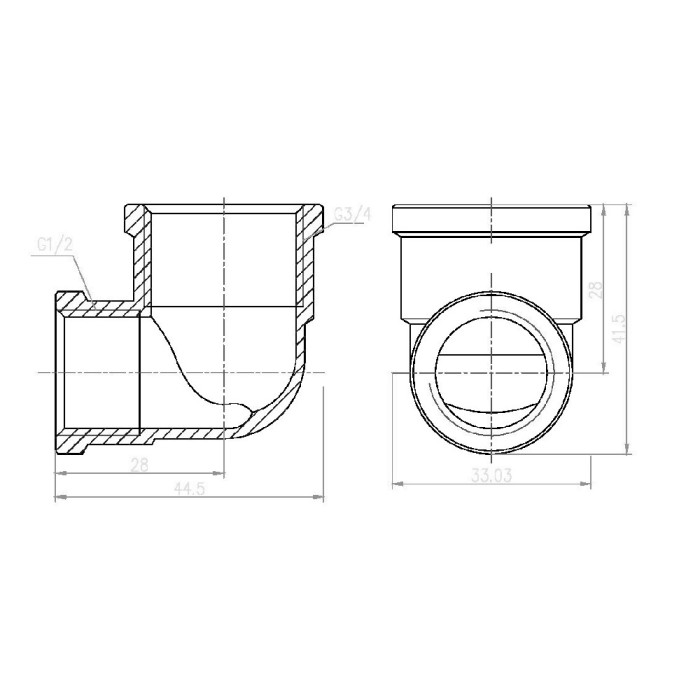 Кут редукційний SD Forte 1/2"х3/4" ВВ SF3692015 (SF3692015)