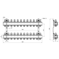 Колектор Icma 1" 12 виходів, без витратоміра №K005 (87K005PU06)