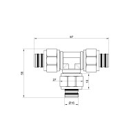 Тройник обжимной Icma 20 №546 (81546RABQ06)