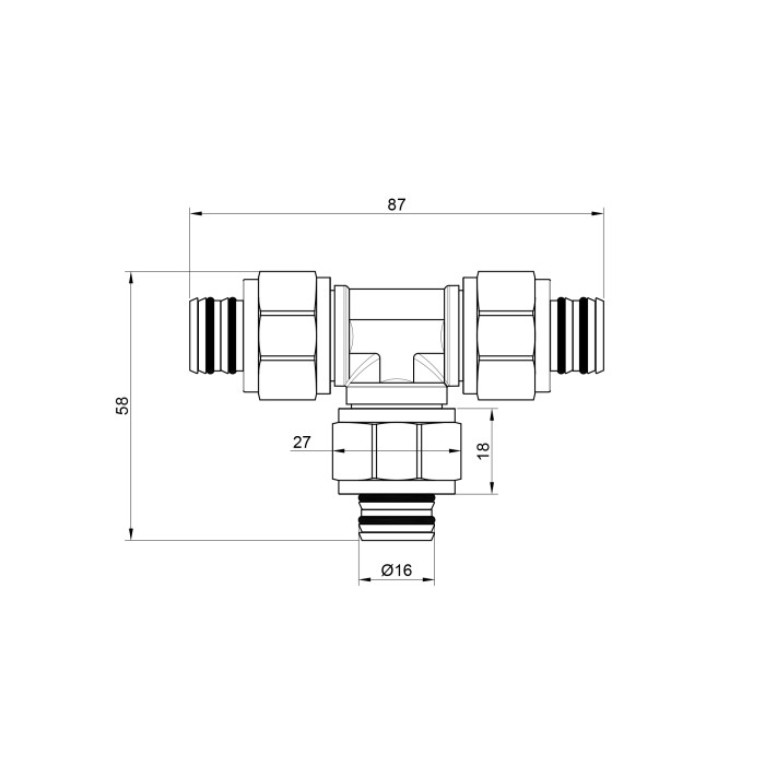 Трійник обжимний Icma 20 №546 (81546RABQ06)
