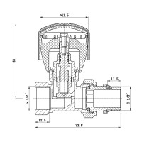 Кран радіаторний SD Forte Powerful 1/2" ВЗ з антипротіканням прямий SF230W15 SF230W15 (SF230W15)
