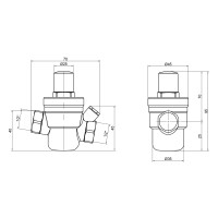 Редуктор для воды SD Plus мембранный под манометр 1/2" ВР SD194 (SD194)