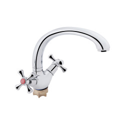 Змішувач для кухні Lidz Lamb 273F двохвентильний LDLAM273FCRM21890 Chrome (LDLAM273FCRM21890)