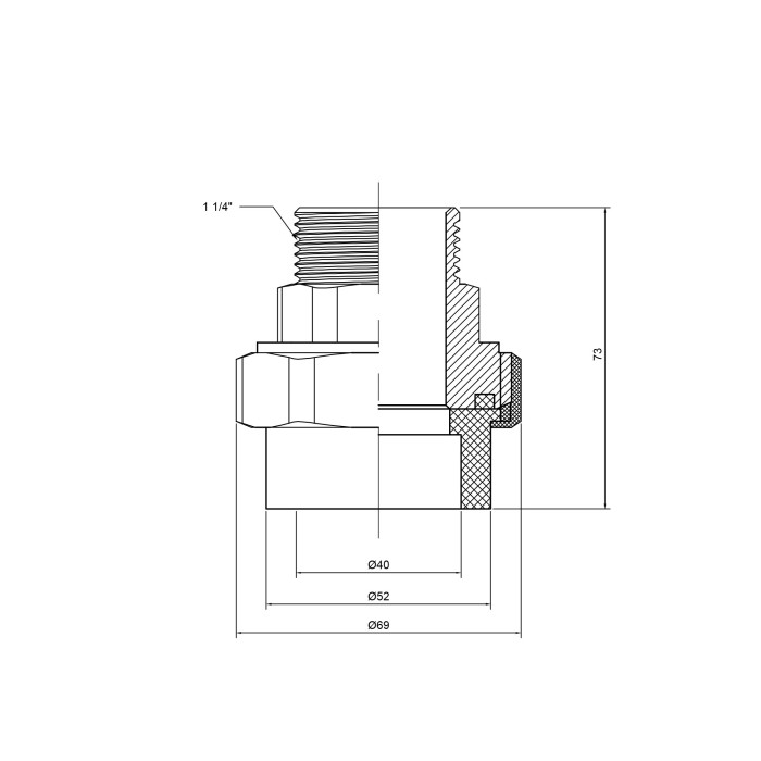 Згін "Американка" PPR Thermo Alliance 40х1" 1/4 ЗР (DSI204)