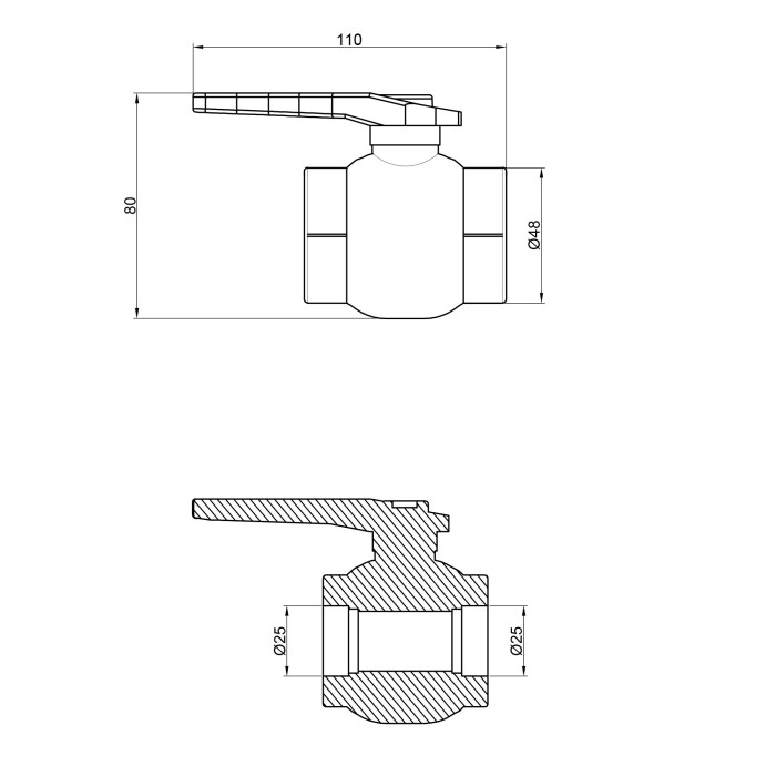 Кран кульовий PPR Thermo Alliance 25 (DSW115)