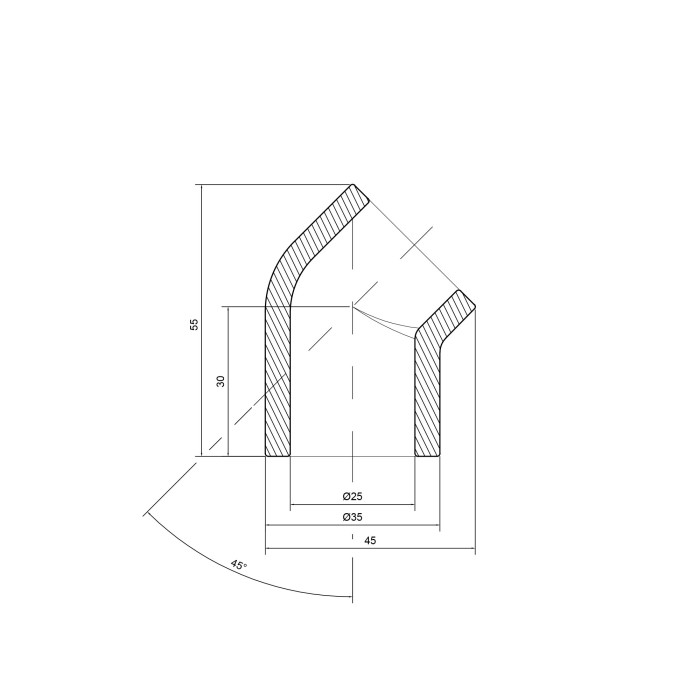 Уголок PPR Thermo Alliance 25, 45° (DSE102)