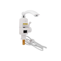 Проточний кран-водонагрівач кухонний для кухні Lidz Warm 057 LDWAR057WCR24983 White / Chrome (LDWAR057WCR24983)