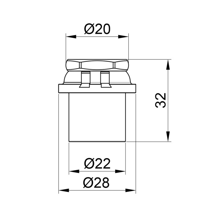 Заглушка пресс Icma 20х2 №417 (81417BQ06)