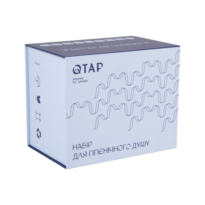 Набор для гігієнічного душу Qtap Inspai-Varius округлий QTINSVARCRMV00440001 Chrome (QTINSVARCRMV00440001)
