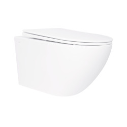 Унітаз підвісний Qtap Jay безобідковий з сідінням Soft-close QT07335176W (QT07335176W)