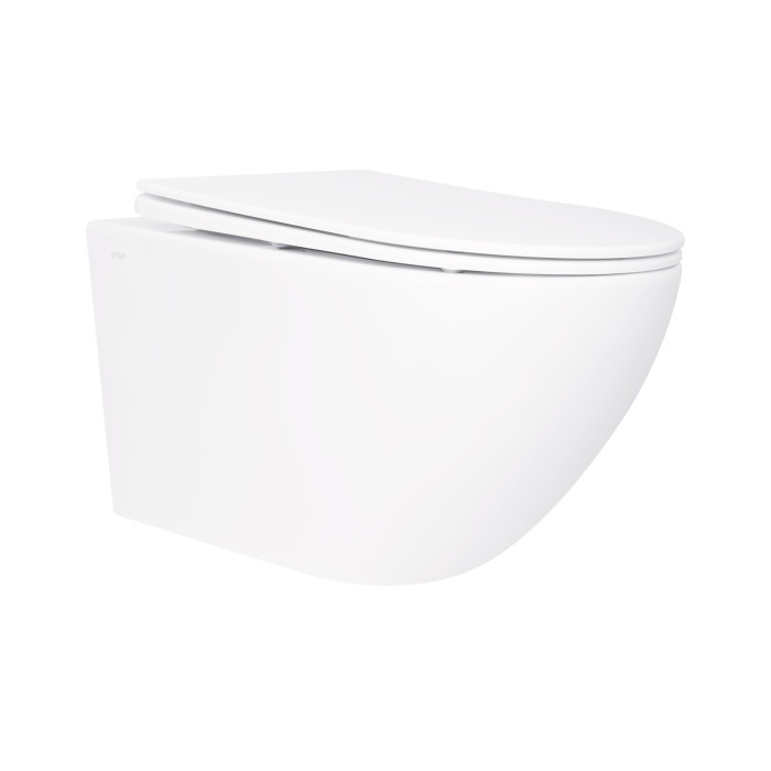 Унітаз підвісний Qtap Jay безобідковий з сідінням Soft-close QT07335176W (QT07335176W)