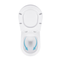 Унітаз підвісний Qtap Jay безобідковий з сідінням Soft-close QT07335176W (QT07335176W)