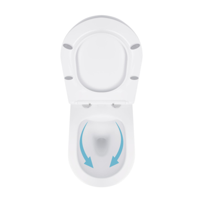 Унітаз підвісний Qtap Jay безобідковий з сідінням Soft-close QT07335176W (QT07335176W)