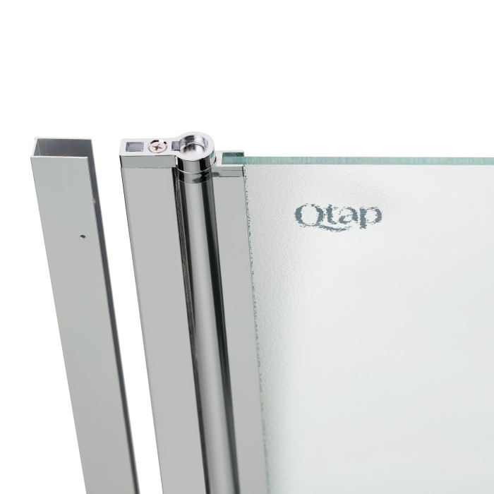 Штора на ванну Qtap Standard CRM407513APL скло Pear 6 мм, 75х140 см, ліва (STDCRM407513APL)